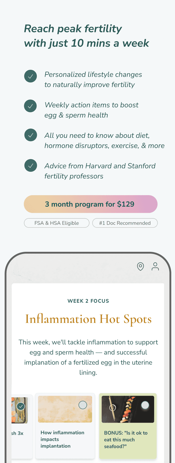Great news! <span style='background-color: #EAEFF4'> The Pre-Pregnancy Clean Up</span> can help you reach peak fertility.