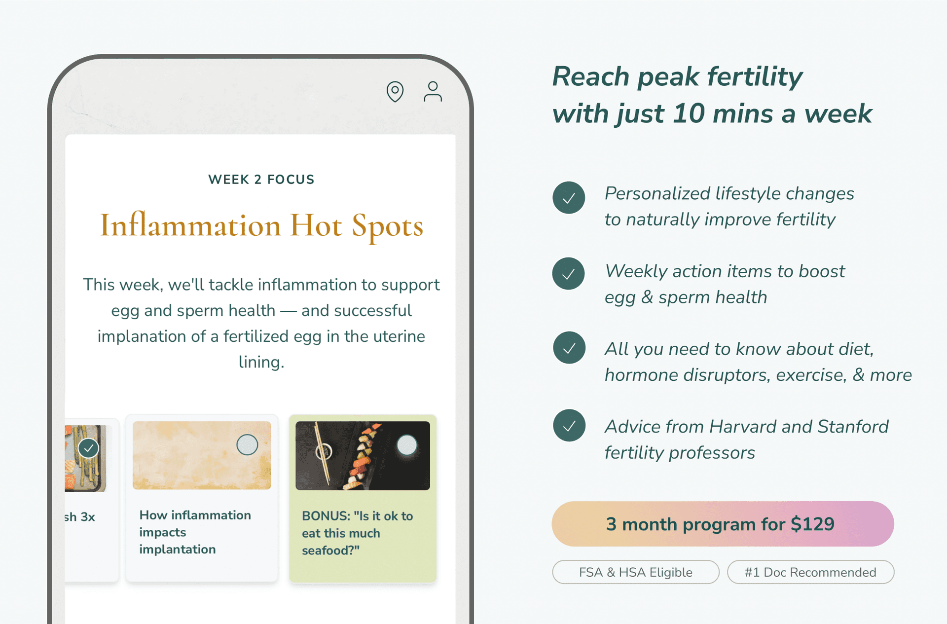 Great news! <span style='background-color: #EAEFF4'> The Pre-Pregnancy Clean Up</span> can help you reach peak fertility.